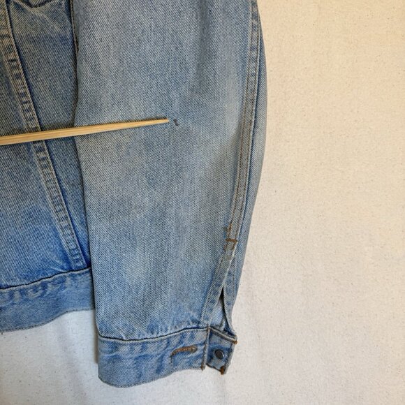 Levis 80’s Vintage 75504-0212 Denim Trucker Jacket Size Large Dragon Embroidery - Picture 9 of 14